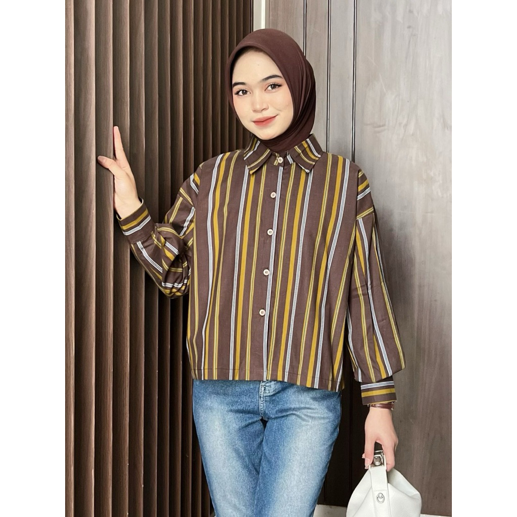 เสื้อ KEMEJA Givana Athaaya Daily | ท็อปส์ซูเสื้อผู้หญิงดั้งเดิม