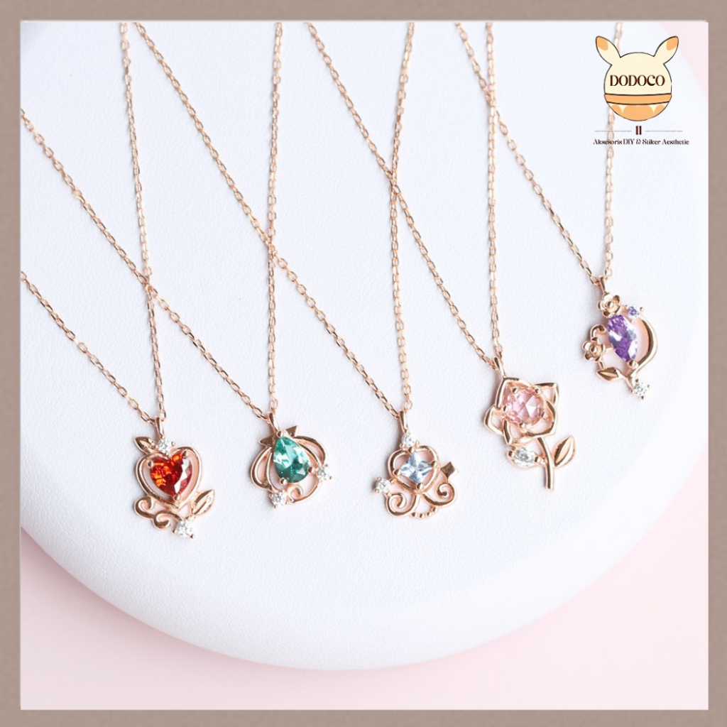 DDC สร้อยคอคริสตัลเจ้าหญิงสไตล์เกาหลีสําหรับผู้หญิง DJ-KP01