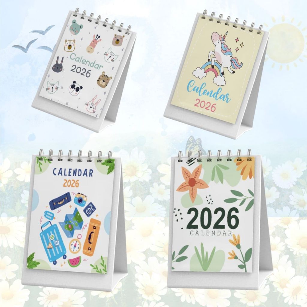 CALENDAR 2026 AESTETIC / CALENDAR MINI STAND 2026 / CALENDAR MINI 2026 / CALENDAR 2026 by.TOOKE