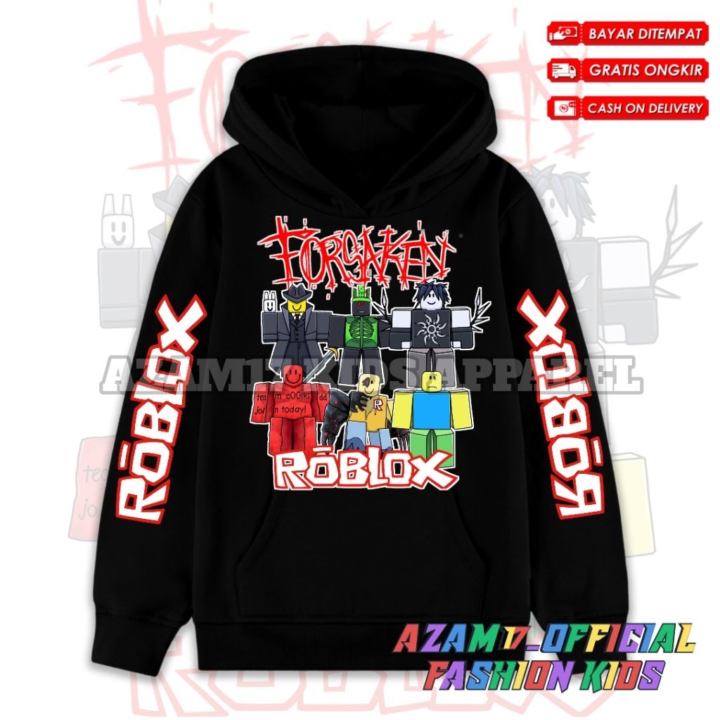 Roblox Forsaken เด็ก Hoodie แจ็คเก็ตทั้งหมดตัวอักษรฟรีชื่อ/Roblox Forsaken เกมเด็ก Hoodie เสื้อกันหนาว Coolkid ตัวอักษร John Doe Two Time Mafioso