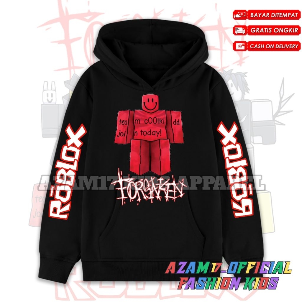 Roblox Forsaken Kids Hoodie Coolkid ชื่อฟรี/เสื้อกันหนาวมีฮู้ดเกมสําหรับเด็ก Forsaken จาก Roblox