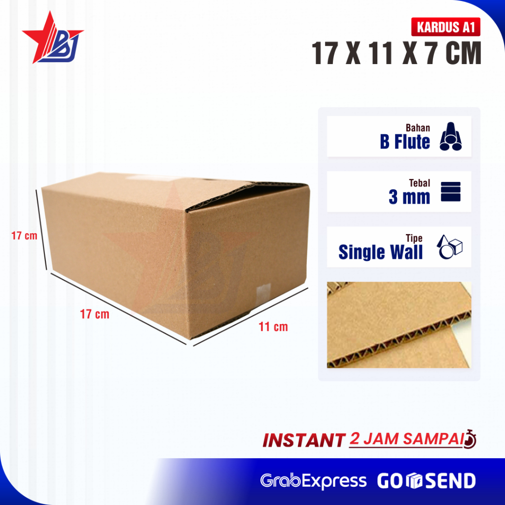 CARDBOARD PACKING 17x11x7 cm / CARDBOARD CORUCATED B-FLUTE / PACKING ONLINE