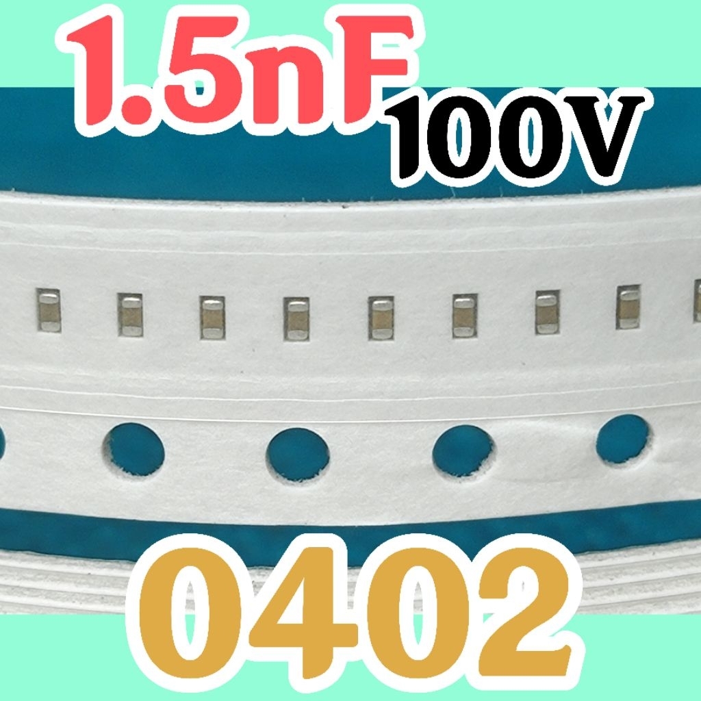 10pcs ตัวเก็บประจุเซรามิค SMD 042 1005 100V 1.5nF 1.5nF 100V 1.5 nF 1.5 nF 100v 1500pF 1500 pF 100 v