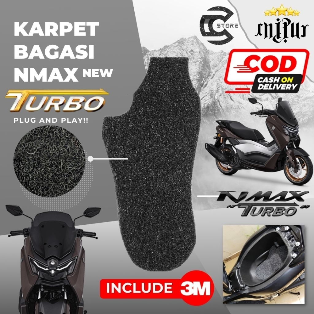 NMAX TURBO 2024 พรมท้ายรถ / NMAX TURBO พรมก๋วยเตี๋ยว / NMAX 2024 ชายแดน / Nmax Turbo 2024 แผ่นรองกระ