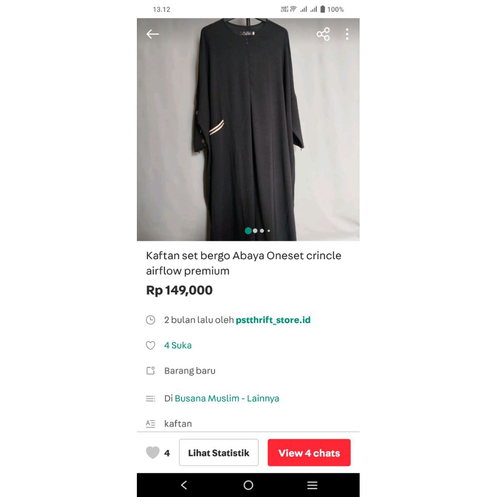 Onet set kaftan crincle