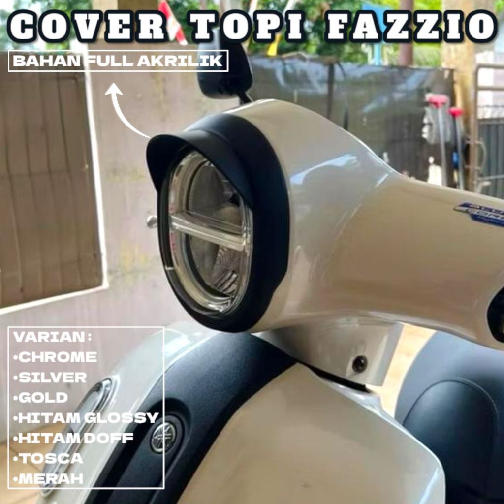 YAMAHA FAZZIO HEADLAMP COVER อะคริลิคฟรีเทปคู่ ADHESIVE หมวกแหวนด้านหน้า FAZZIO ZM55