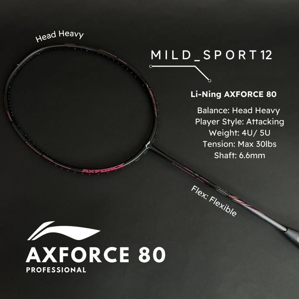 AXFORCE 80 30 LBS EXTRA HEAD HEAVY BADMINTON CKET