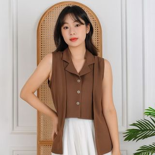 OSSO - Mecca Vest Outer Rompi Wanita Kekinian Korean Style