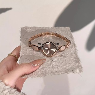 TW505 Jam Tangan WAnita Model serut Gaya Korea Elegan Bentuk Kecil Elegan Jam Tangan  Quartz Terbaru