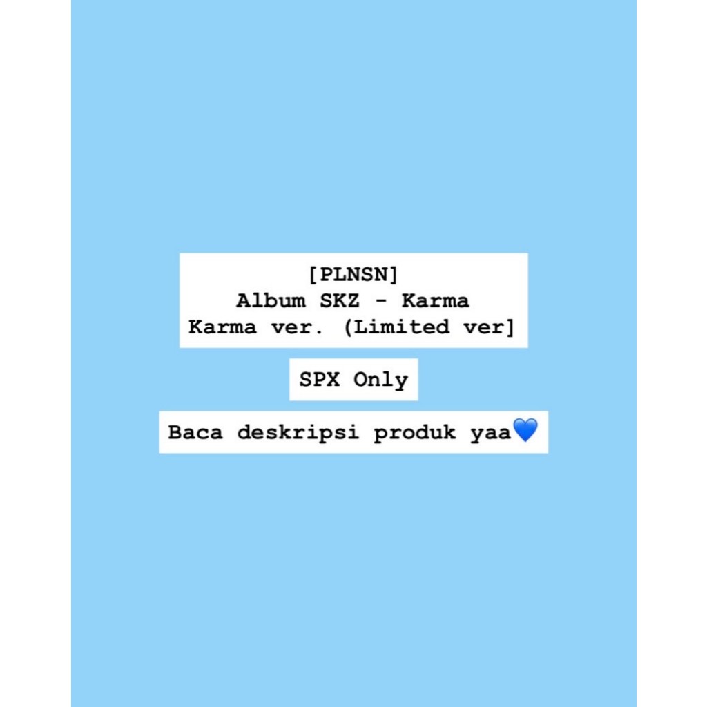 [PLNSN - Read Description] SKZ Karma Album - Limited ver.
