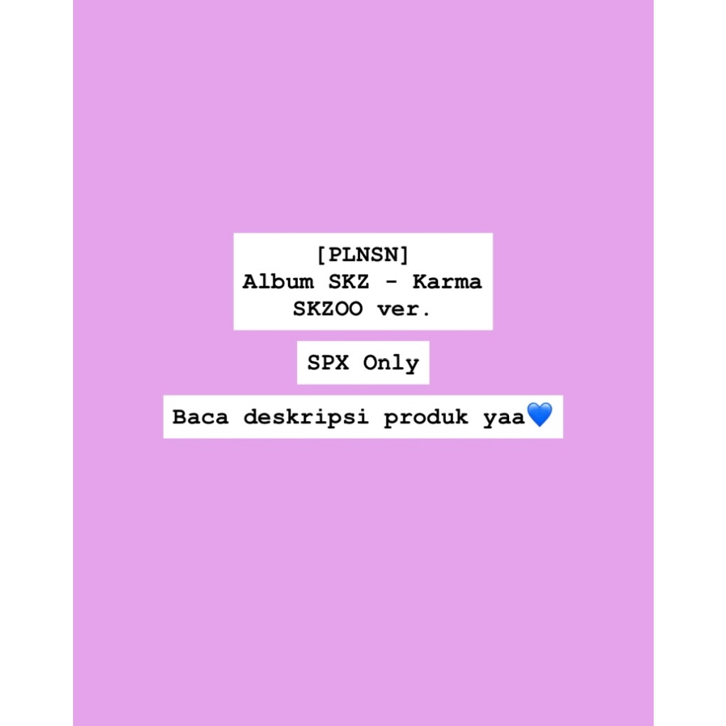 [PLNSN - อ่านคําอธิบาย] อัลบั้ม SKZ Karma - SKZOO ver.