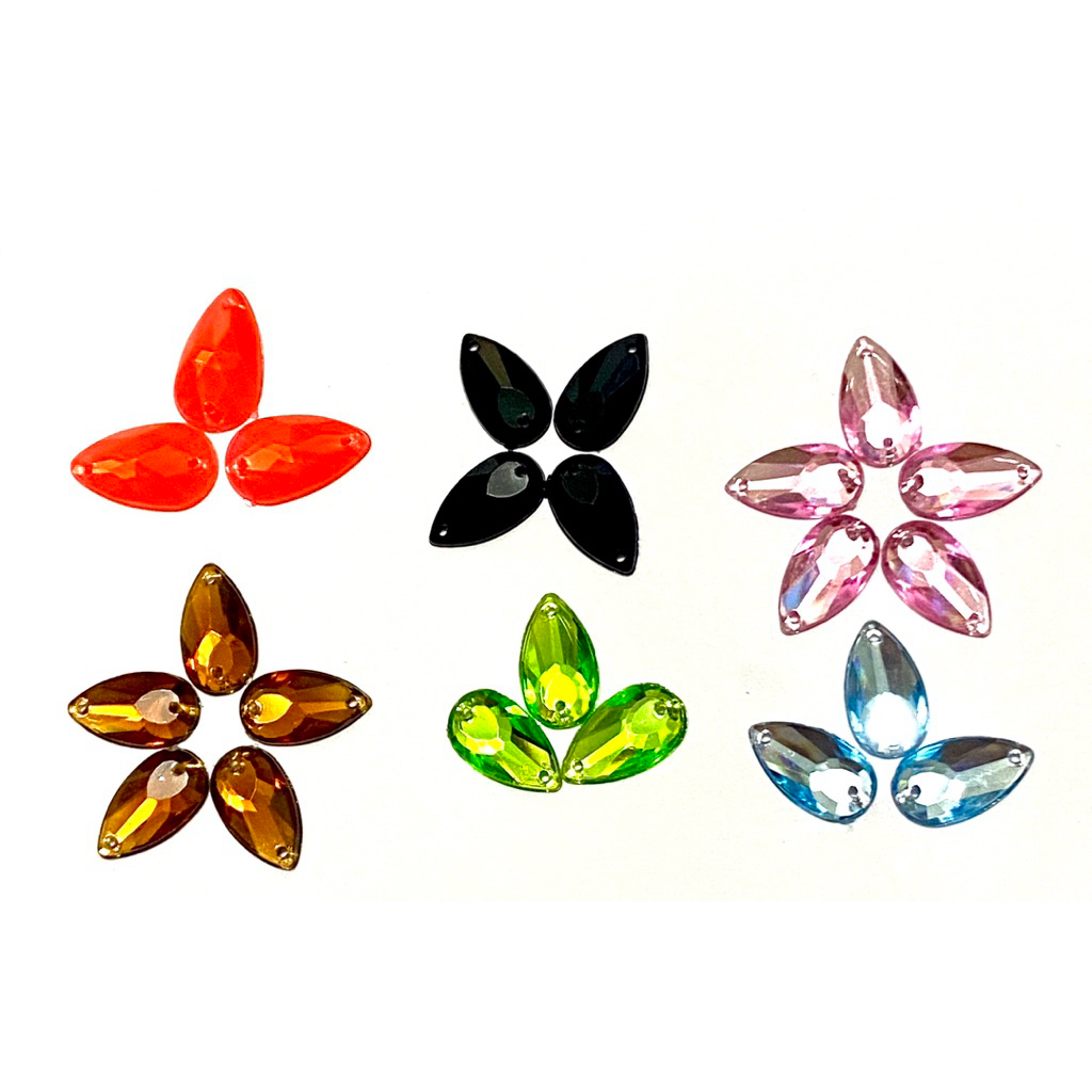 TAIWAN DIAMOND DROP SEWING 9x16 / 11x18mm (50 ชิ้น)