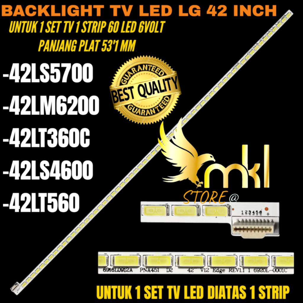LG 42 INCH LED TV BACKLIGHT 42LS5700- 42LM6200- 42LT360C- 42LS4600- 42LT560 42LT560 42 INCH LG LED T