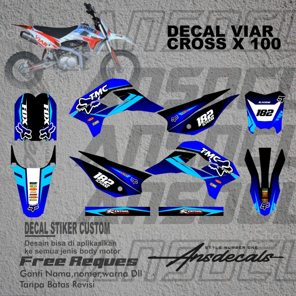 Viar Cross X 100 สติกเกอร์ Mini Trail สติกเกอร์ Viar Cross X 100 ใหม่ Mini Trail สติกเกอร์