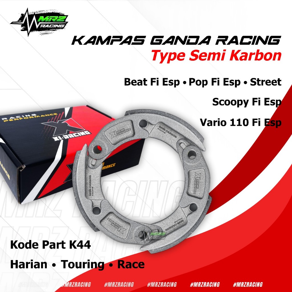 K44-X1 Racing SEMI CARBON Double Clutch Racing Beat X1 Racing Performance Semi Carbon Cevlar X1 Raci