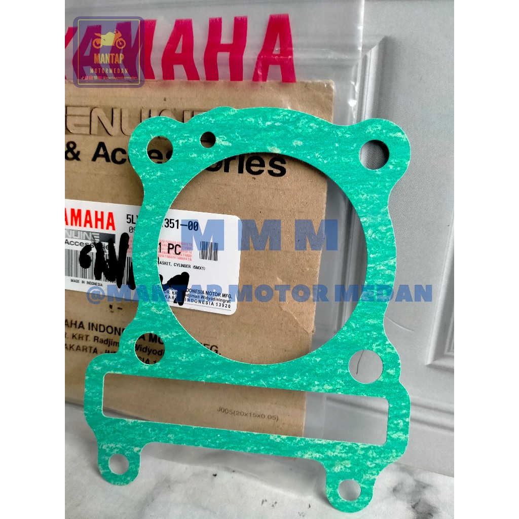บรรจุปะเก็นกระบอก Perpak บล็อกลูกสูบ Lower Mio Sporty Lama Smile Karbu Nouvo Original Yamaha 5LW-E13