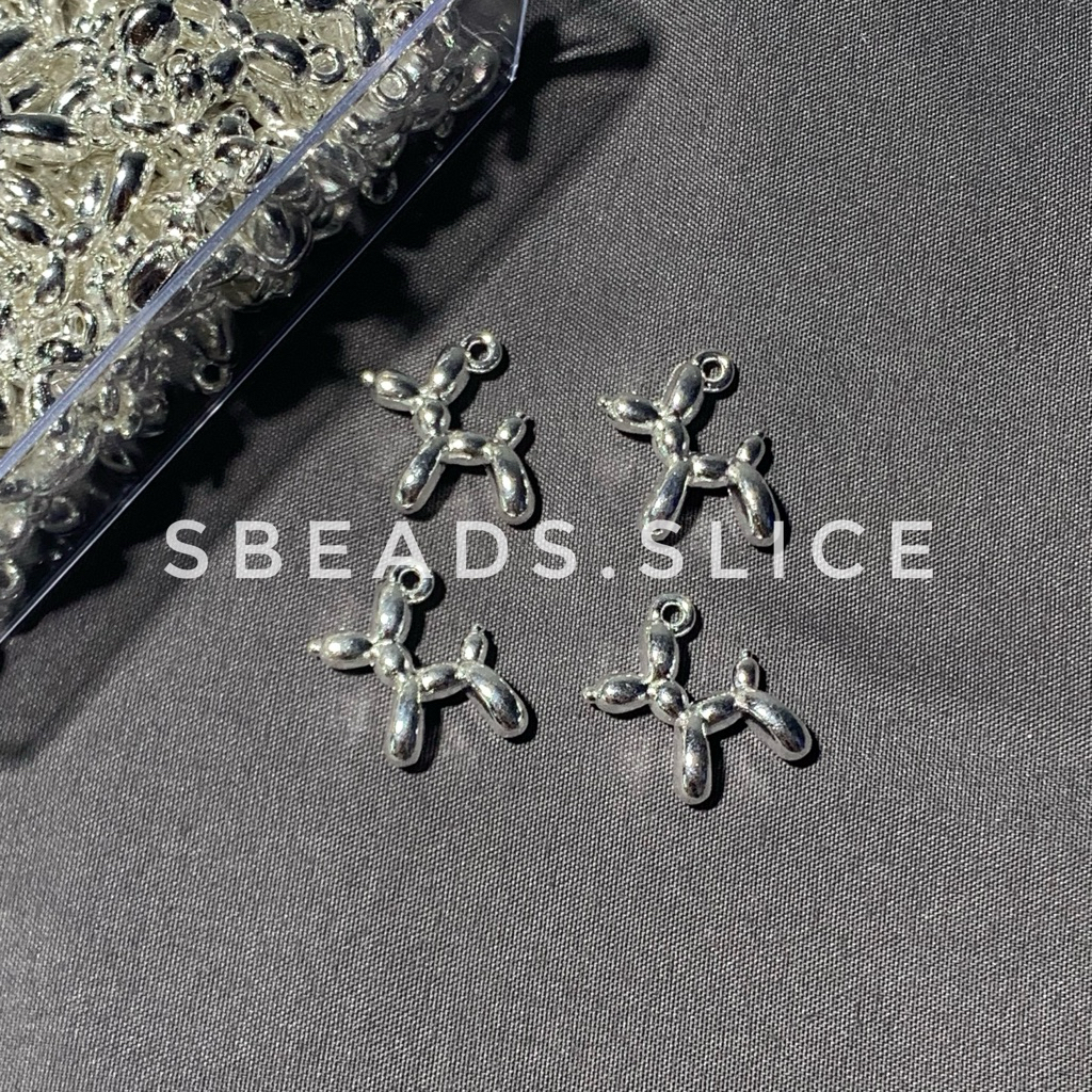 (1ชิ้น) Silver Puddle Pendulum Iron Bead / Charm Puddle