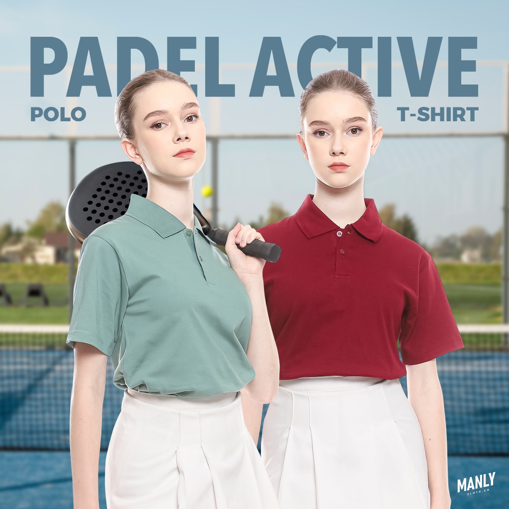 เสื้อเชิ้ตคอปกโปโล Padel พรีเมี่ยม