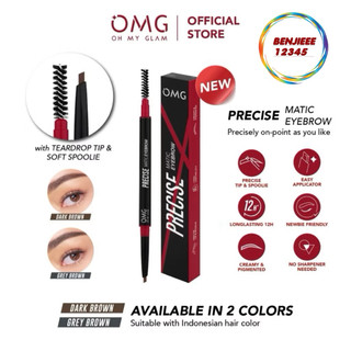 OMG OH MY GLAM EYEBROW Precise Matic, Precisely on-point! pensil alis tahan lama dan presisi waterproof & smudgeproof Omg omg oh my glow glam pencil alis eye brow EYEBROW eyebrow precise