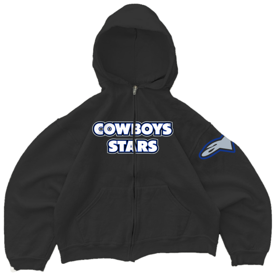 SUPERWEEKEND| OVERSIZE BOXY ZIPPER HOODIE | COWBOYS FLEECE
