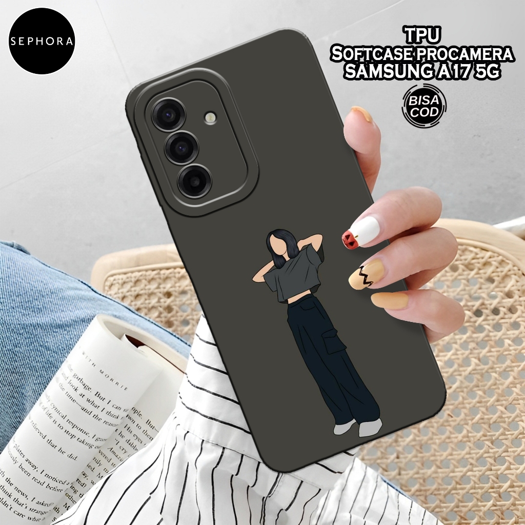 HP เคส Samsung Galaxy A17 5G 2025 ล่าสุด - เคสแฟชั่นสําหรับสาว - Samsung A17 5G Softcase - เคสกล้อง 