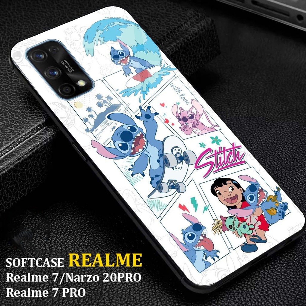 Realme 7 Auto Case Motif [STITCH] ล่าสุด Realme 7 Case Hp Case Hp Casing Softcase Glossy Hardcase 2D