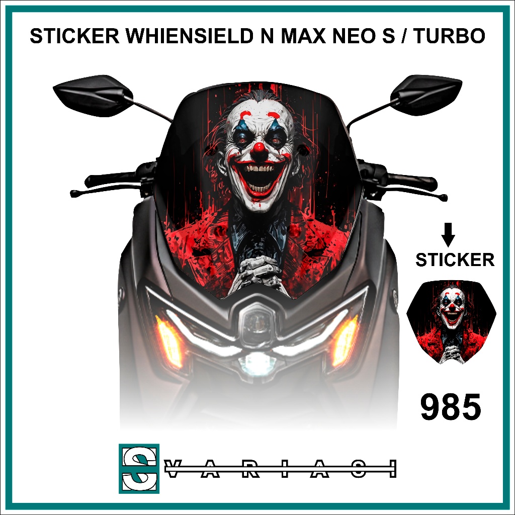 สติ๊กเกอร์ WINDSHIELD N MAX NEO S - TURBO MOTIF 985 - 992