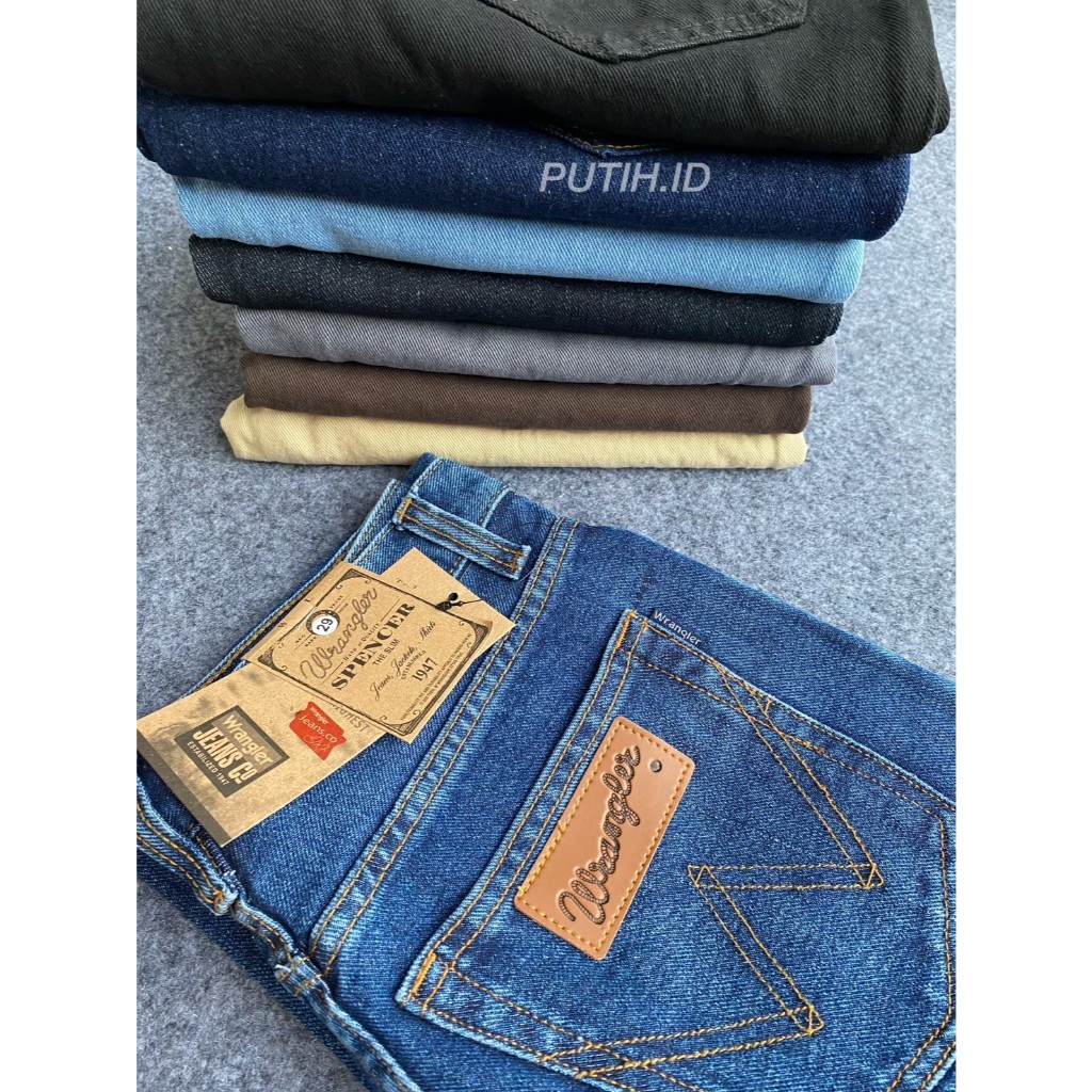 Mens Non Strech Denim Pants Regular Standard Wangler กางเกงยีนส์ขายาวผู้ชายกางเกงผู้ชาย