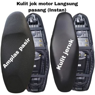 Sarung Jok Motor Bahan Kulit Amplas pasir Dan kulit jeruk Anti Cakar Kucing Anti air Cover Jok Universal semua merek motor