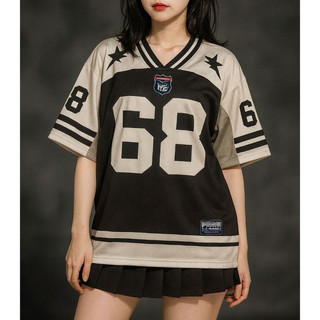 Kaos Jersey BLACK 68 Oversize Retro Boxy Shirt