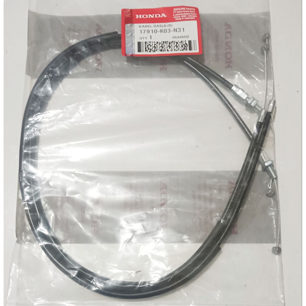 KO3 สายแก๊สชุด A+B REVO FI SUPRA X 125 FI SUPRA X 125 HELM IN KO3