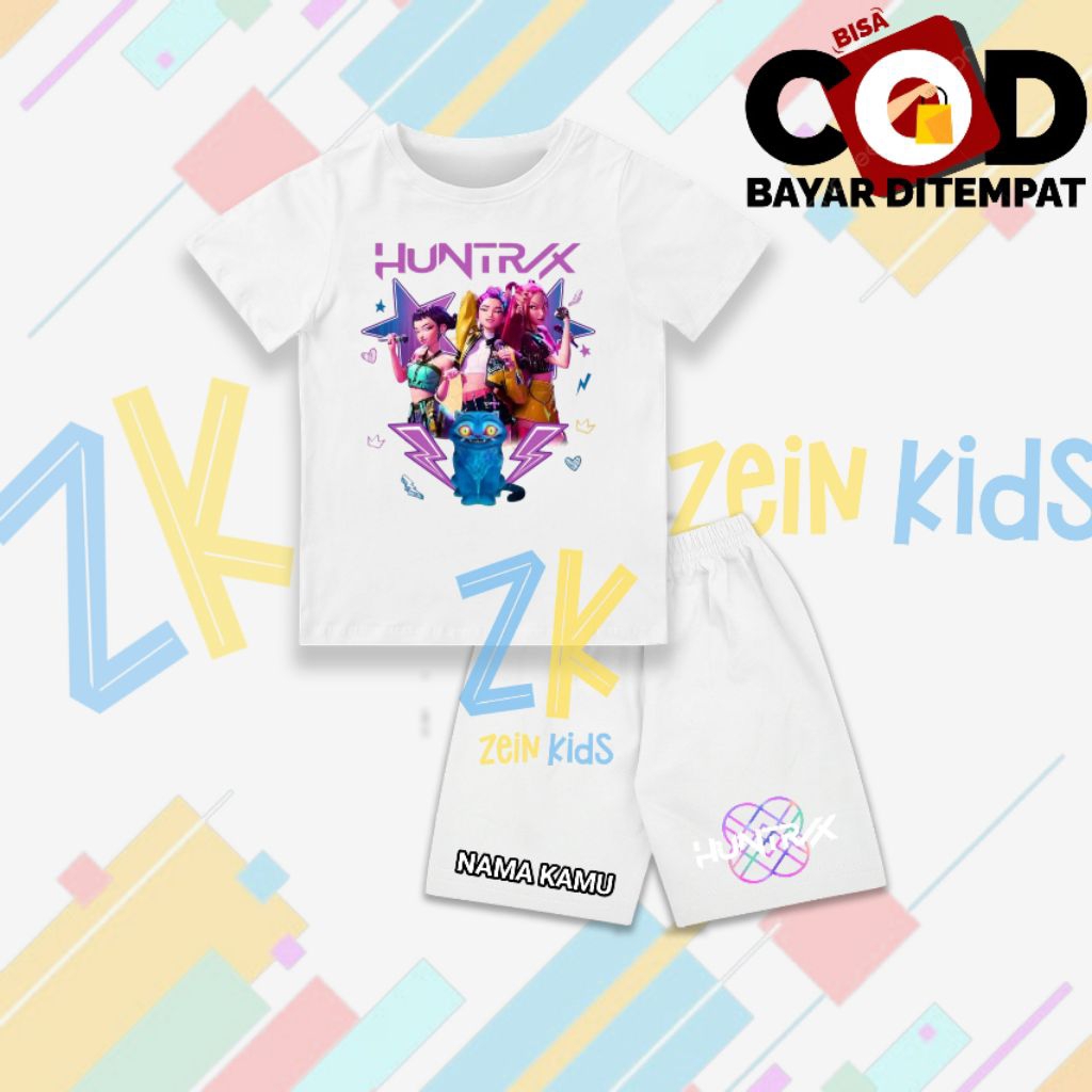Hunter X Kpop Demon Hunter เสื้อยืดเด็กเสื้อผ้าชุด / ชุดเสื้อยืดเด็กKpop Demon Hunter
