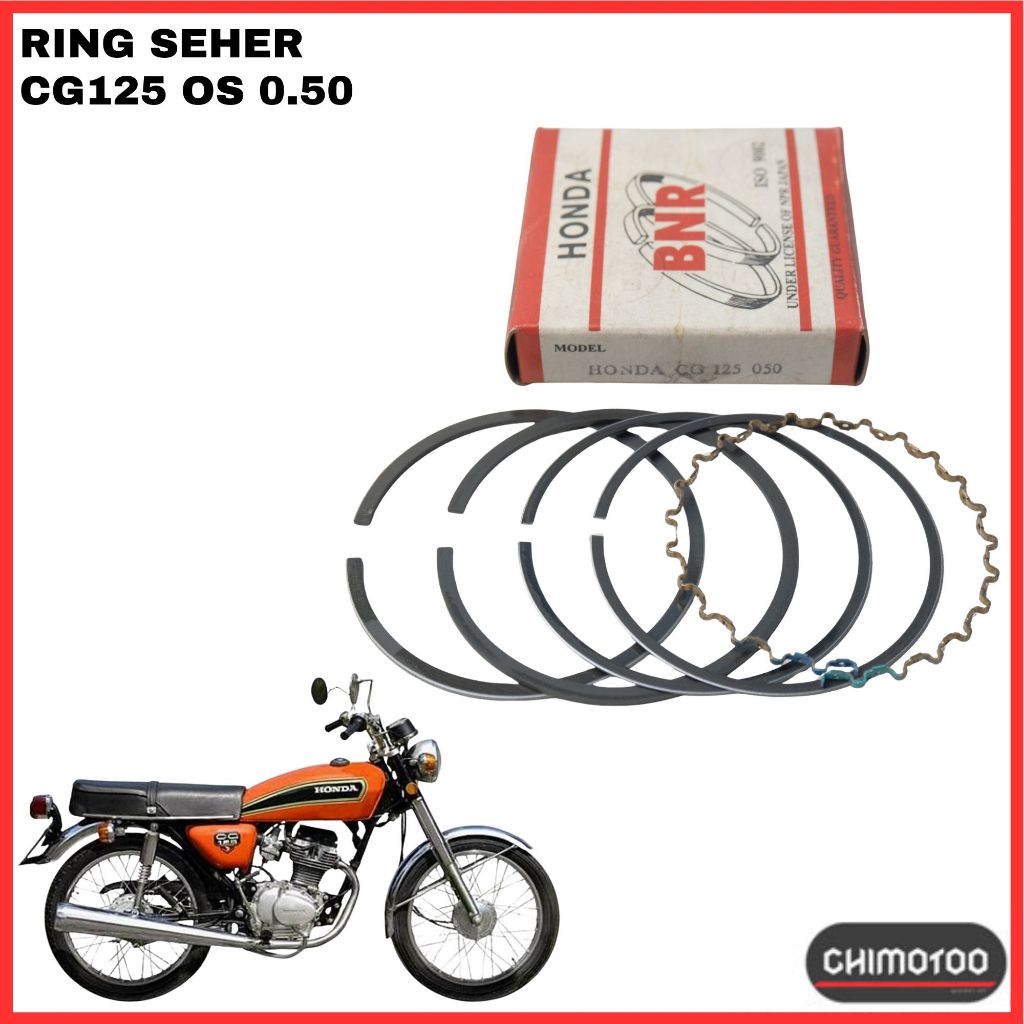 แหวนลูกสูบ Honda Cg125 Cg 125 Os 0.50