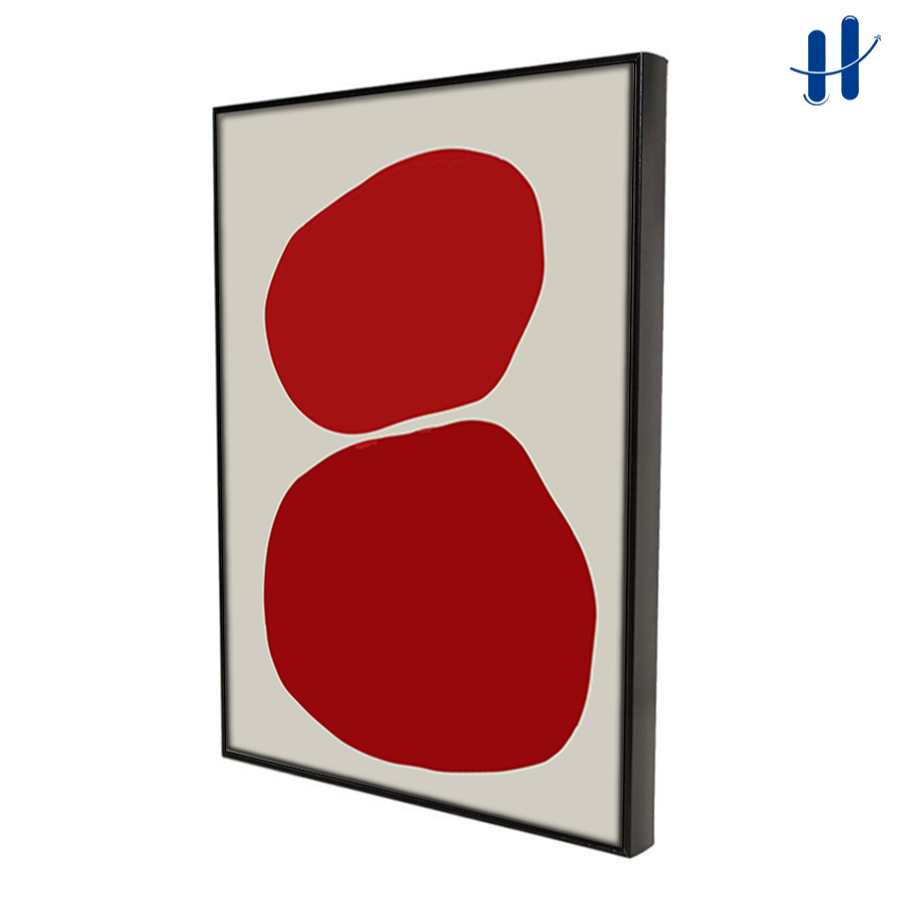 Haydecor สีแดง Minimalist กรอบตกแต่งผนังห้องแสดงความงาม Minimalist Decor