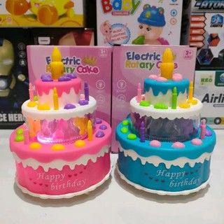 1147 Maianan Ulang Tahun Sesuai Foto Diatas / Mainan Anak Electric Rotary Kue Ulang Tahun Cake Birthday Lampu Musik