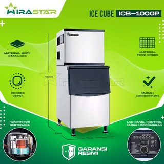 WIRASTAR Ice Cube ICB-1000P (455kg/hari) - Mesin Cetak Es Batu Kristal