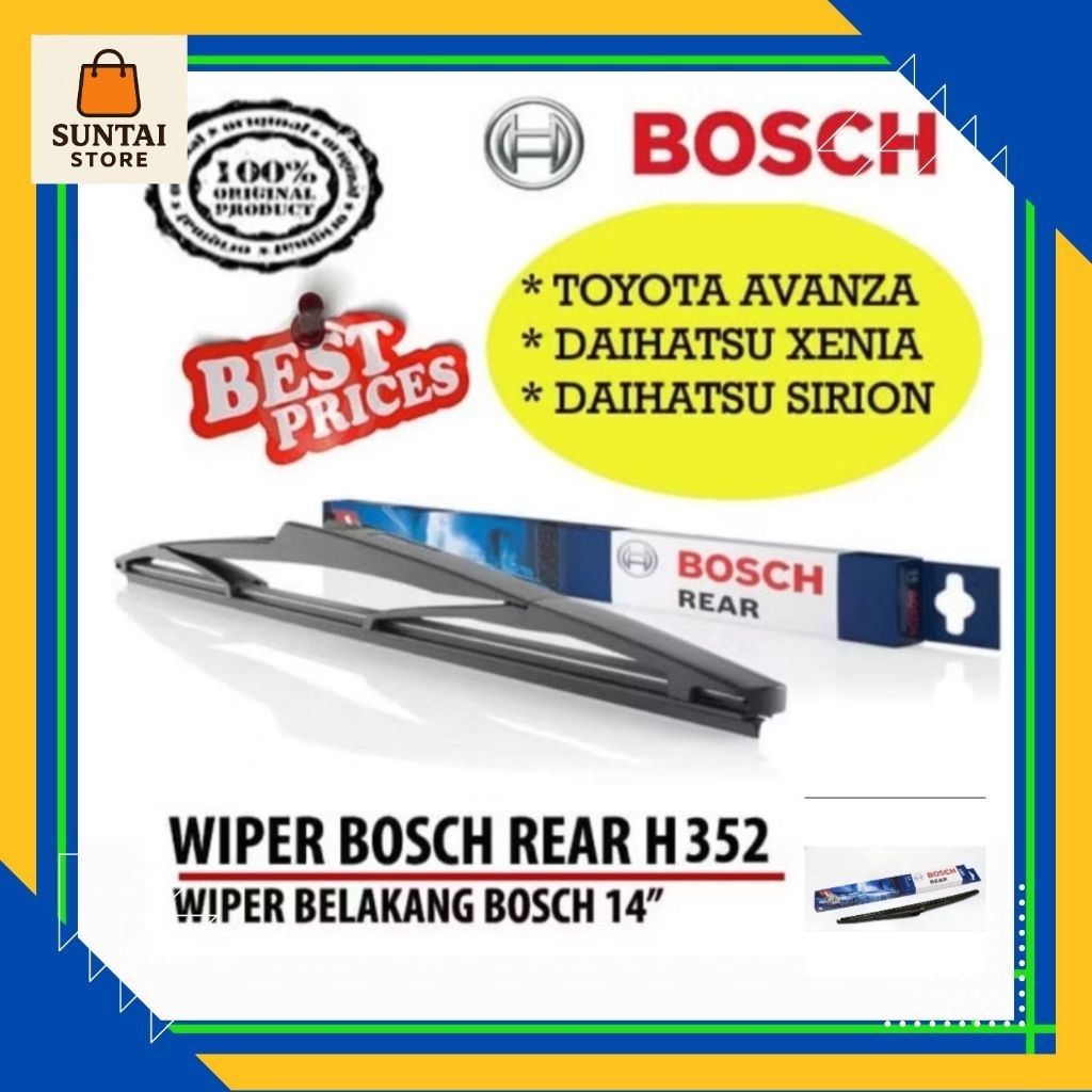 ที่ปัดน้ําฝนด้านหลัง (ด้านหลัง) Bosch H352 14" H 552 Lock 2 Toyota Avanza Yaris Alphard Lexus Voxy N