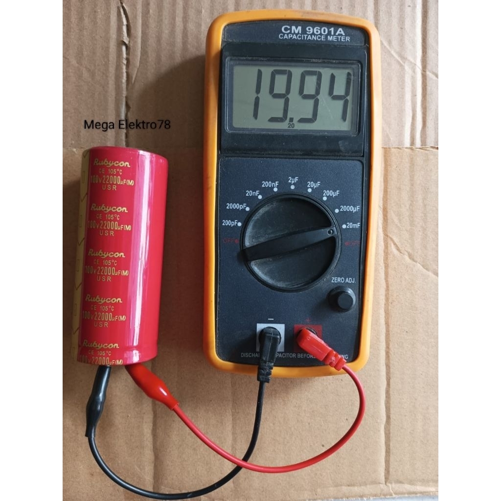 Elco 22000uf 100v rubycon สีแดง usr no.1