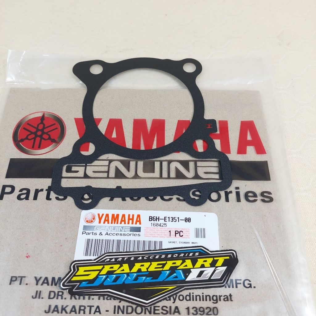 PERPAK PAKING GASKET BLOCK SEHER BOTTOM PAPER ALL NEW NMAX AEROX 155 YGP ORIGINAL YAMAHA B6H-E1351-0