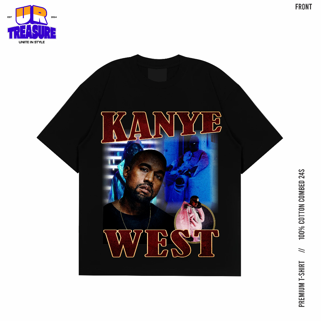 Kanye West Cotton Combin เสื้อยืดหนา 24s / เสื้อยืด Kanye โดย urtreasure