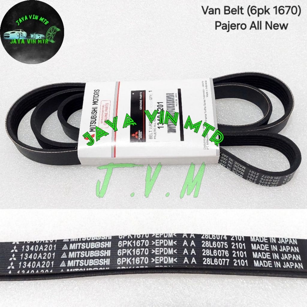 FAN BELT VAN BELT MITSUBISHI ALL NEW PAJERO 6PK 1670 1340A201 ORIGINAL