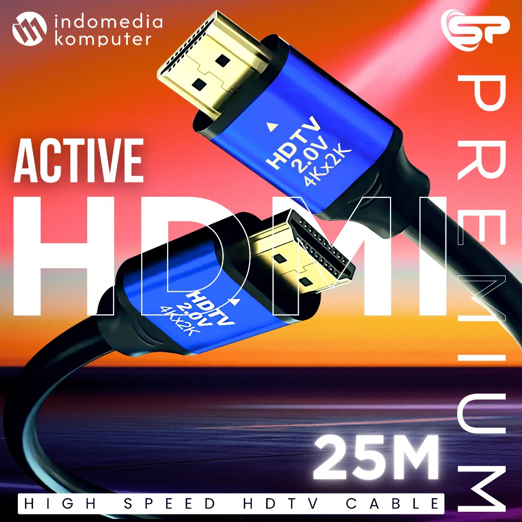 สาย HDMI 2.0V 4K 25M Premium Active Plus สายเกียร์ IC HDMI 2.0V 4K 25M สาย HDMI Premium