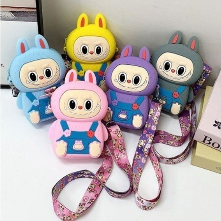 HP Nc-Lubu Sling bag / กระเป๋าเด็กน่ารัก / Labubu Character Coin & Mobile Phone Wallet. กระเป๋าสายสะ