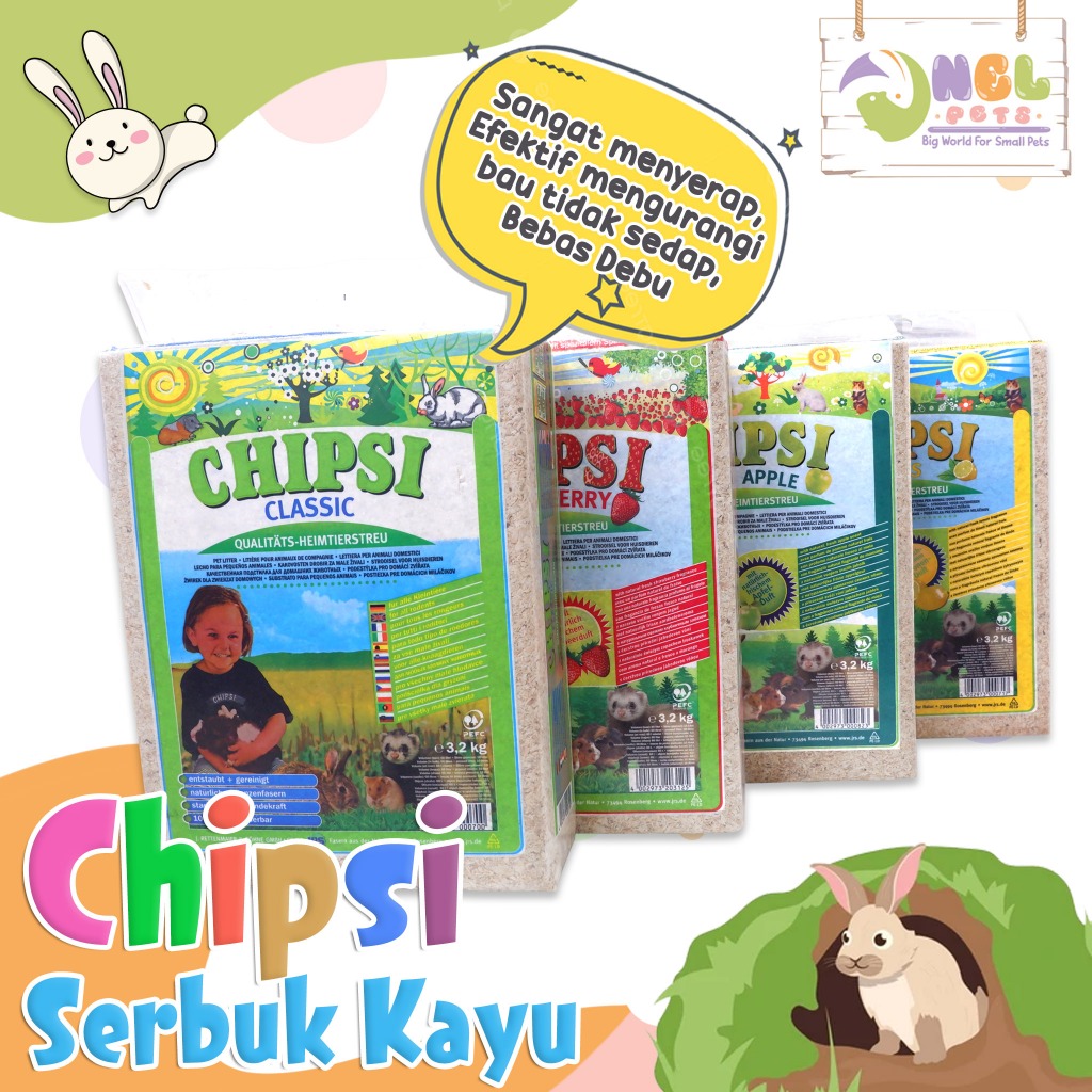 CHIPSI WOOD POWDER/BEDDING/BED MAT 3.2KG/ BEDDING HAMSTER RABBIT CHHINILLA GUINEA PIG