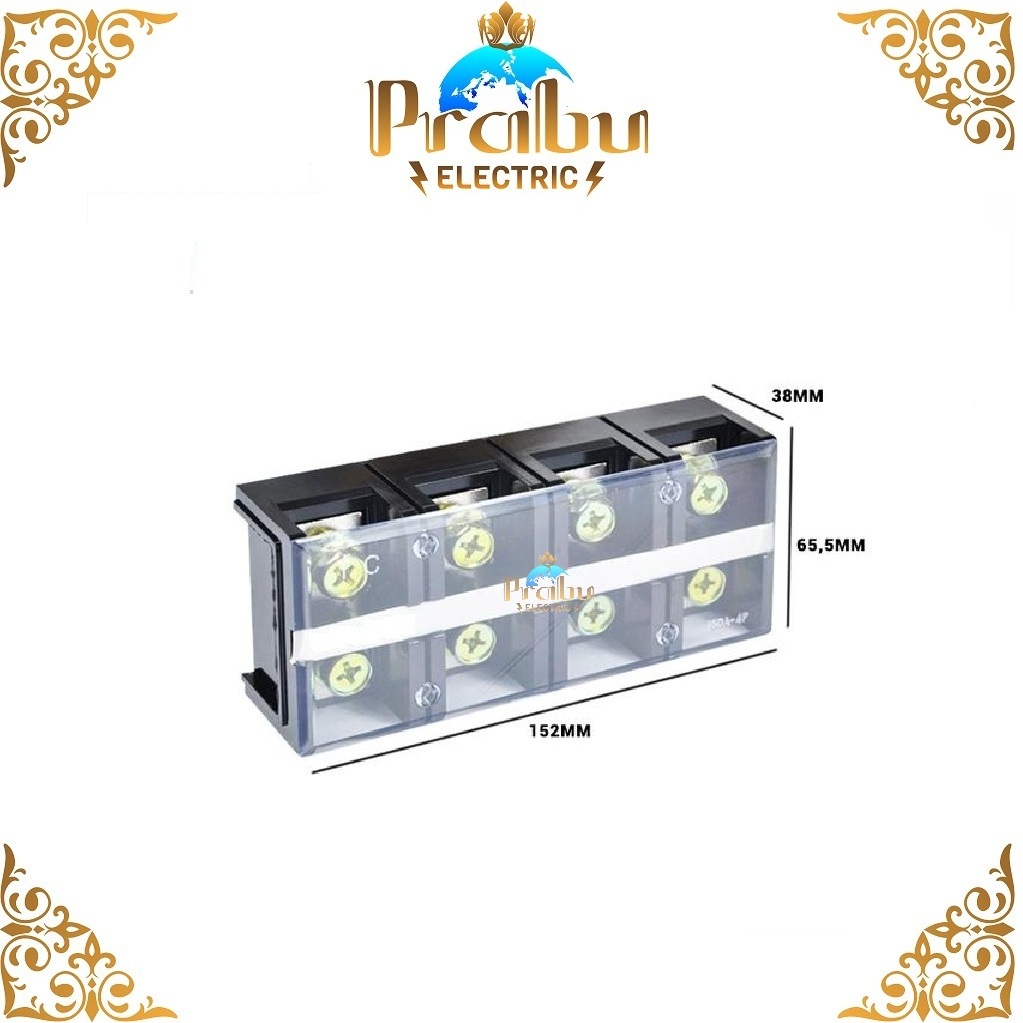 TERMINAL BLOCK 150A 4POLE TC-1504 / TC1504 / 4P 150 A TERMINAL BLOCK GLASS TC 1504