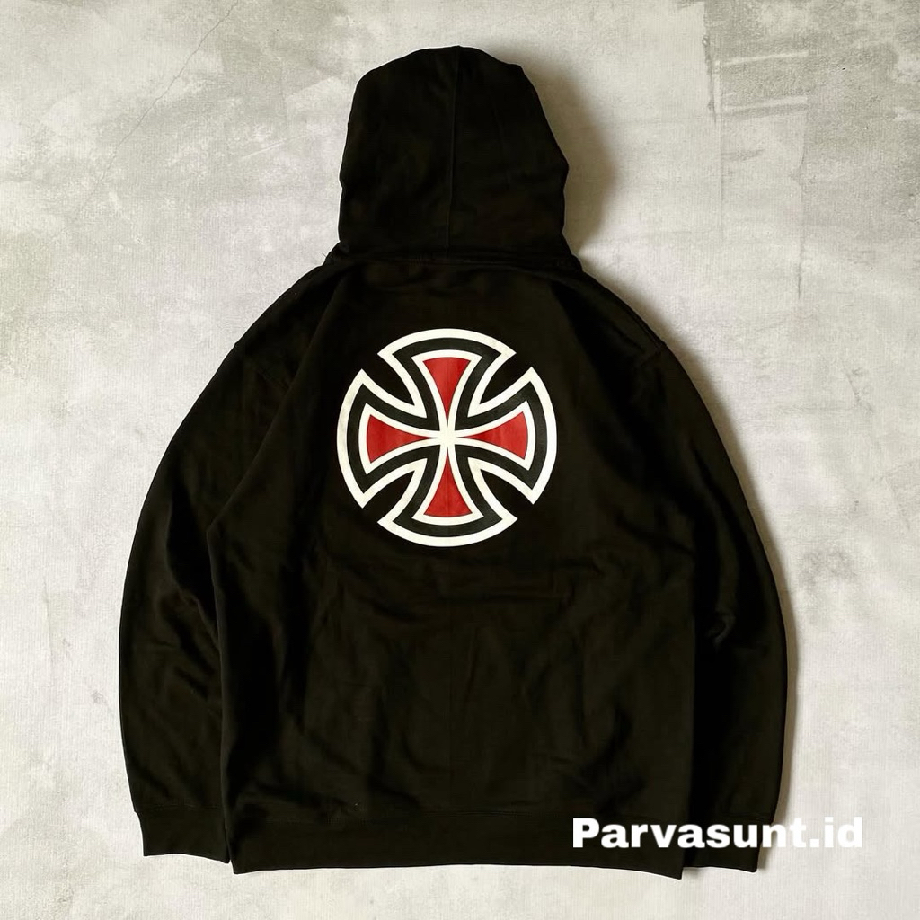 เสื้อฮู้ด INDEPENDENT TRUCK CROSS Bar สีดํา Full Tag