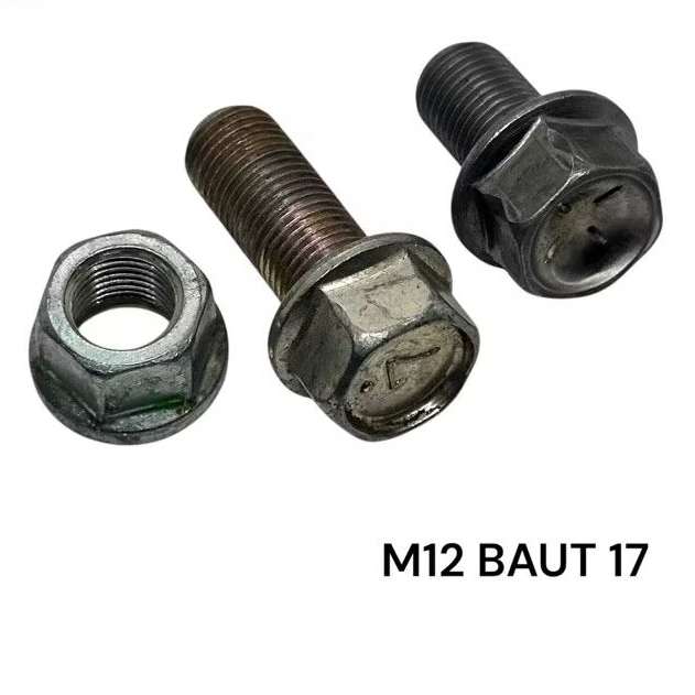 M12 FLANGE BOLT KEY 17 M12 x 2 M12 x 30 BOLT 17 ORIGINAL CAP COPL BOLT รถรถจักรยานยนต์ BOLT!3ซม 2.5ซ