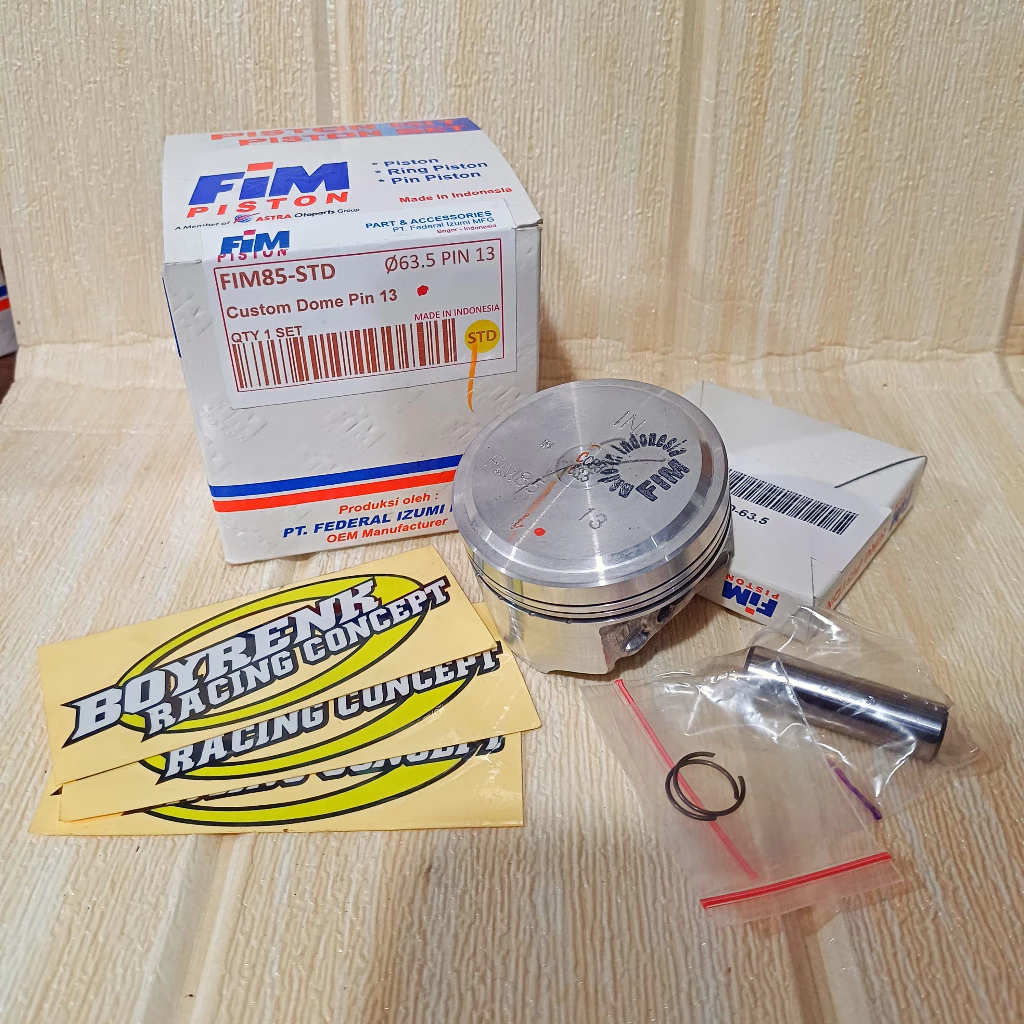 ชุดลูกสูบ Fim85 Jupiter Z Vega R Vega ZR Custom Dome OV. STD - 2.00 Dia 63.5 64 64.5 65 65.5 Pin 13 