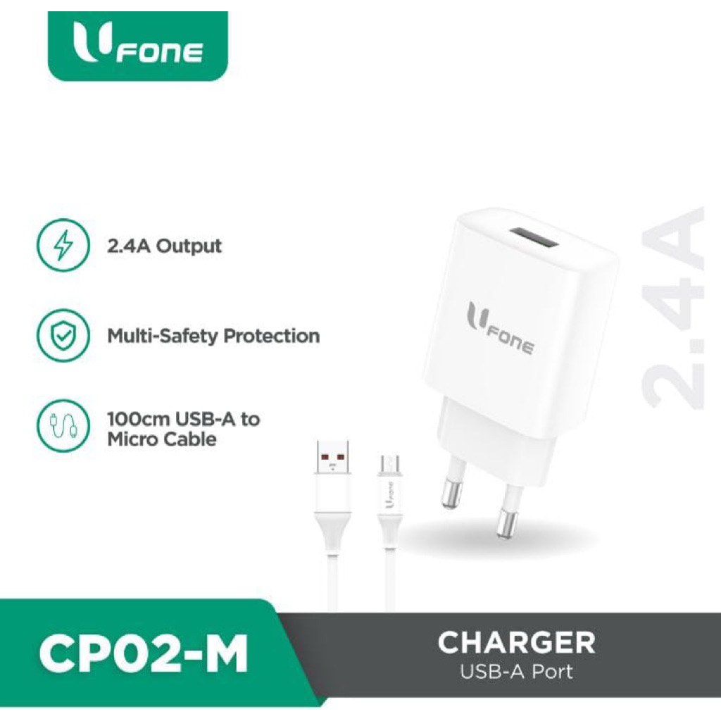 ชุดชาร์จ UFONE 2.4A Fastchargeing Multi-Protocol