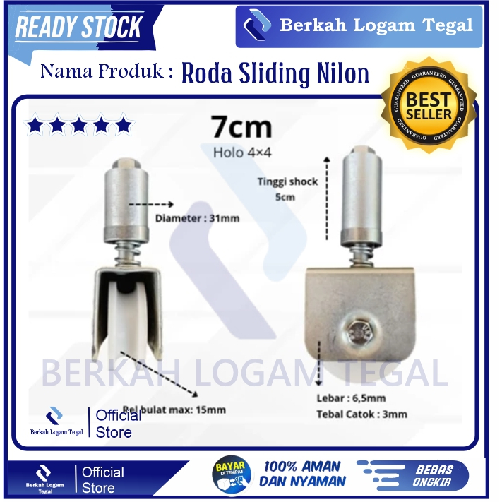 7 CM SLIDING FENCE WHEELS NYLON SLIDING FENCE WHEELS